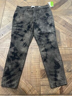 LOGO by Lori Goldstein Grey Tie-Dye Skinny Jeans Size 14P